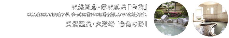 こじんまりとしていますが、ゆっくりと雲仙のお湯を楽しんでいただけます